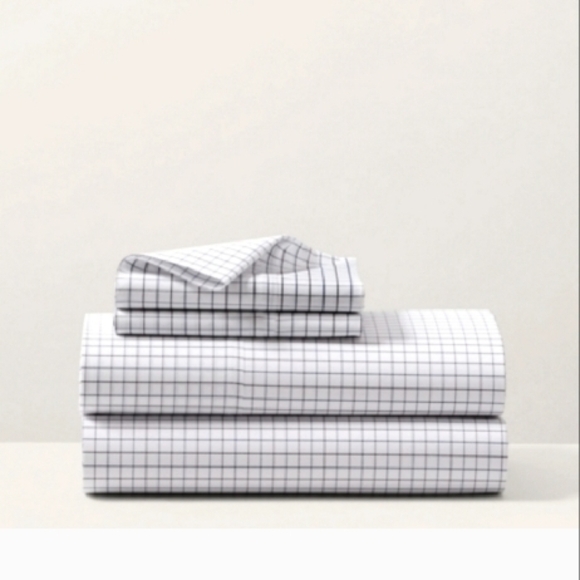 Ralph Lauren Home Blue Tattersall Check Sheets - Picture 9 of 9